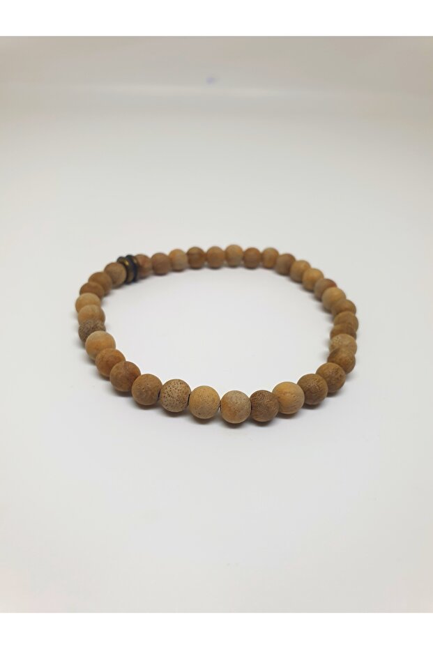 Sandalwood Handmade Elastic 6 mm Beaded Bracelet No 32