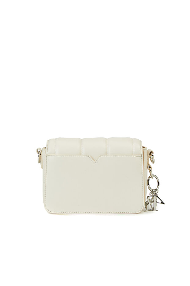 Bej Kapitoneli Kadın Postacı Çanta - 4