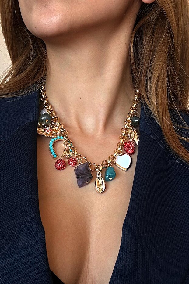 Charm Uçlu Şans Kolyesi - 7