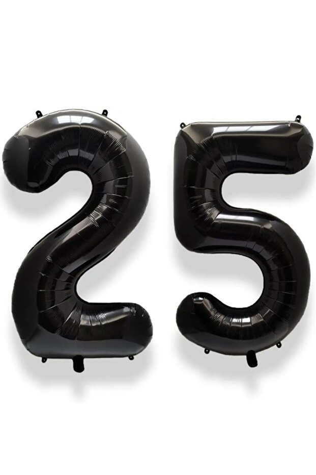 بالون فويل أسود مكون من 25 رقمًا