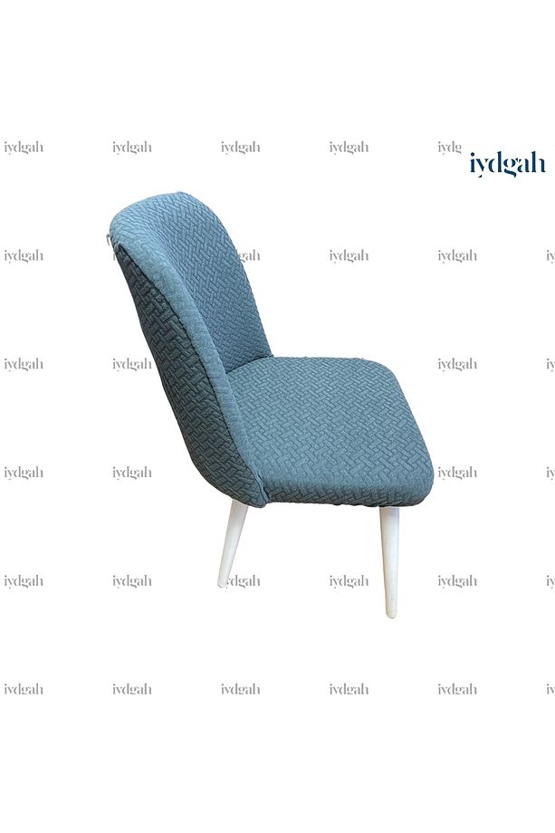 Tuğla Desen Kaliteli Büyük Oval Sandalye Kılıfı Hasır Desen Streç Sandalye Örtüsü 1 Adet Antirasit - 4