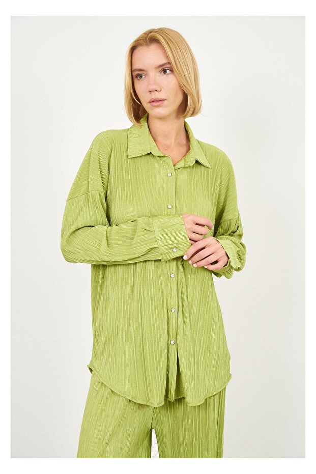 Piliseli Örme Gömlek - 1