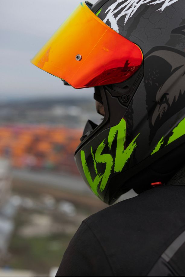 RAPID 2 RAVEN MAT SİYAH-GRİ-NEON SARI KASK - 6