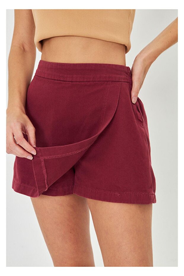 Gabardin Şort Etek - 2