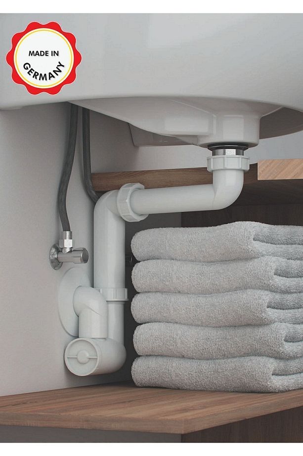 Yer Kazandıran Lavabo Sifonu, Kolay Temizlenir, Ayarlanabilir Koku Önleyici Gider Borulu - 1