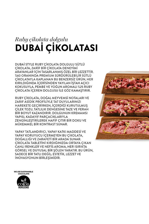 Özel Tasarım Juva Ruby Çikolata Ve Kadayıflı Dubai Çikolatası, 100g - 6