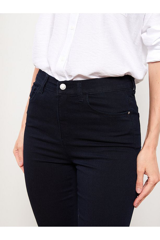 Zero Max Basic Flare Düz Cep Detaylı Kadın Jean Pantolon (Yeni Sezon) - 3