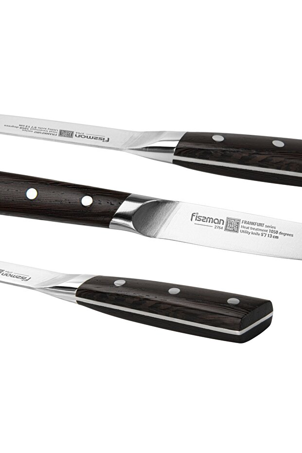 5" Utility Knife Frankfruit Sturdy And Elegant Handle, Minimalist Design with Sharp Blade - 3