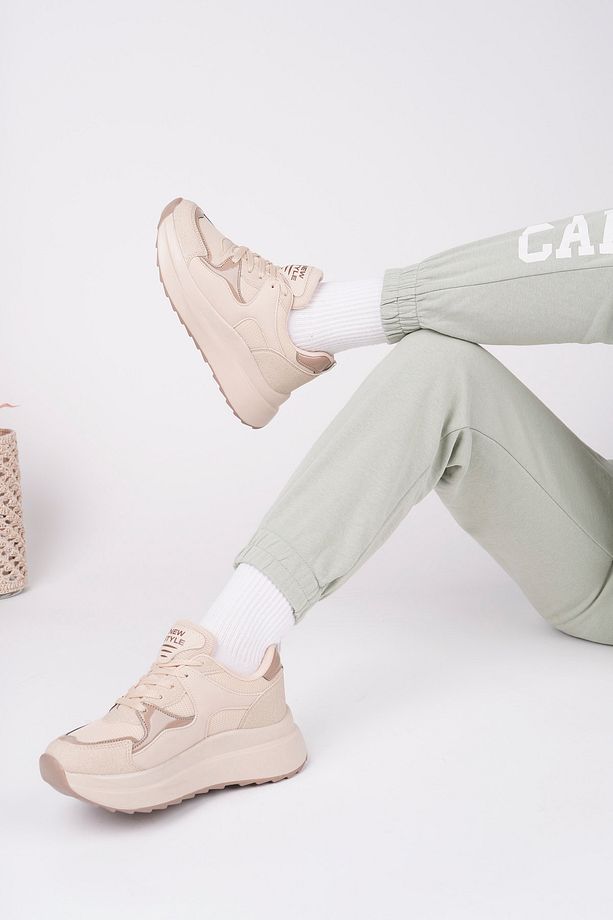 KADIN VİZON KALIN TABAN SNEAKER AYAKKABI - 3