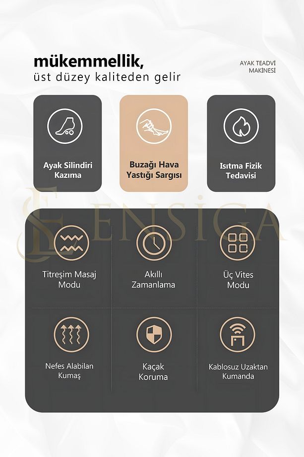 Ayak Bacak Sıcak Hava Isıtma Masajı Ayarlanabilir Sessiz Lcd Ekran Uzaktan Kumanda - 7