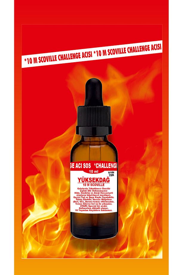 10 m scoville challenge Acısı -Acı Biber Ekstaksı-Acı Sos-10ml - 1