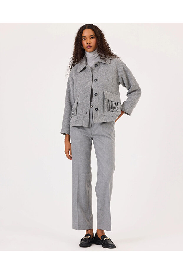 Tassel Detailed Buttoned Jacket - 3