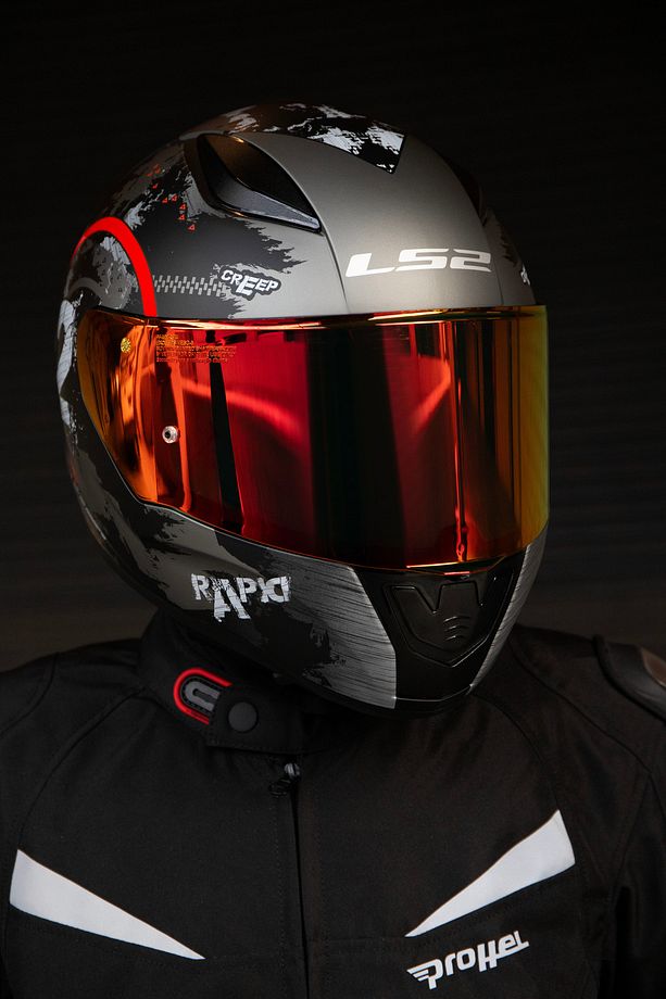 RAPID 2 RACE CIRCLE MAT SİYAH-KIRMIZI KASK - 7