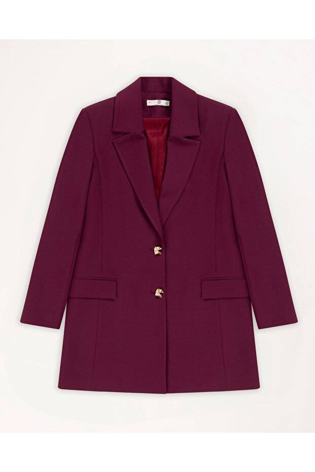 Ceket Yaka Çift Düğmeli Ceket - 9