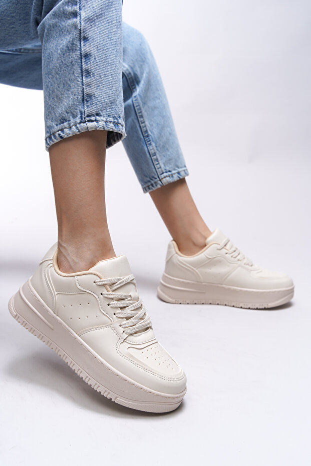 Bej Kadın Sneaker 0012255 - 4