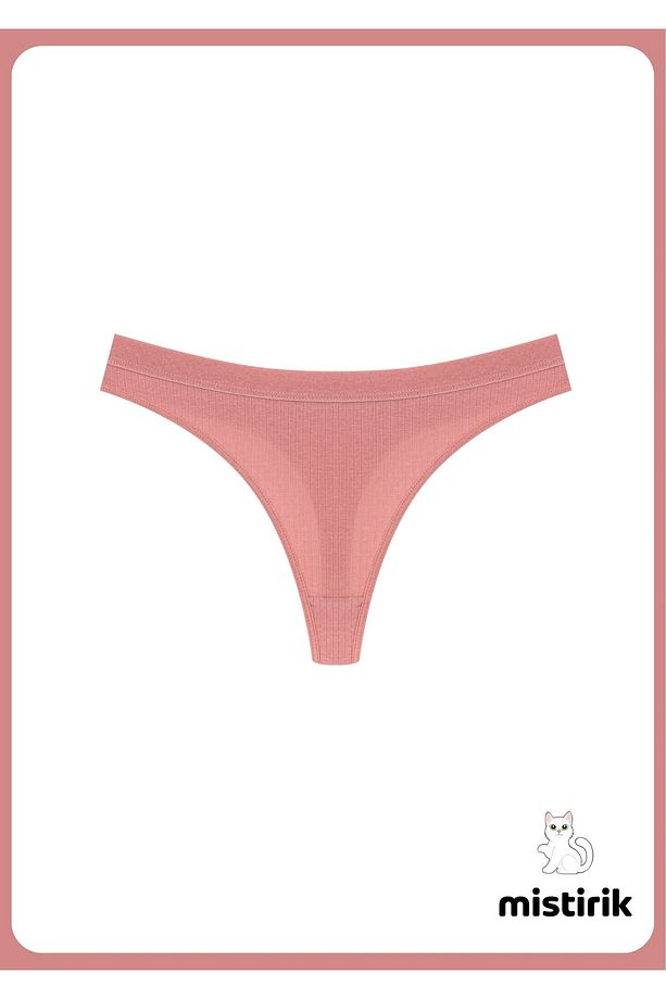 Paulo Model Esnek Ve Yumuşak Fitilli String Model Spor Külot Pastel Pembe Renk - 1