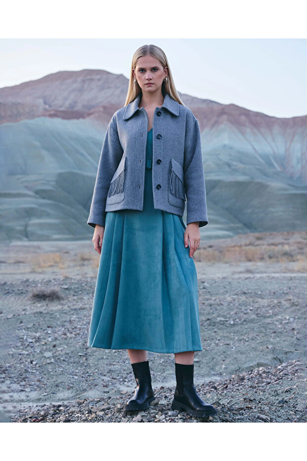 Tassel Detailed Buttoned Jacket - 2