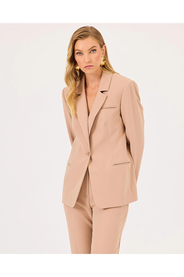 Tek Düğmeli Blazer Ceket - 1