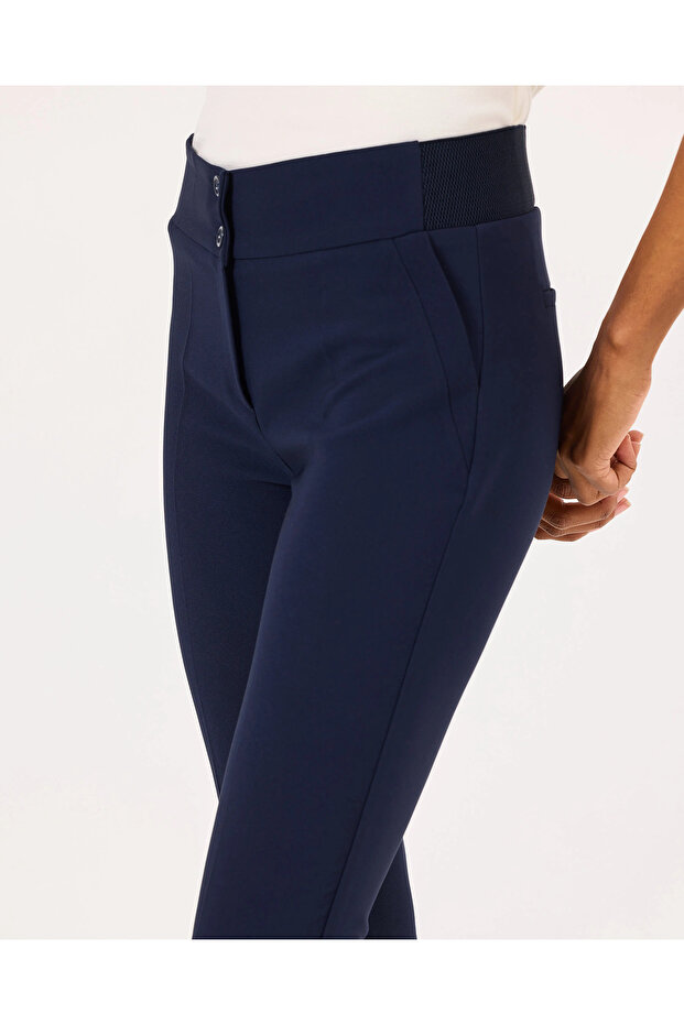 Çift Düğmeli Bilek Boy Pantolon - 3