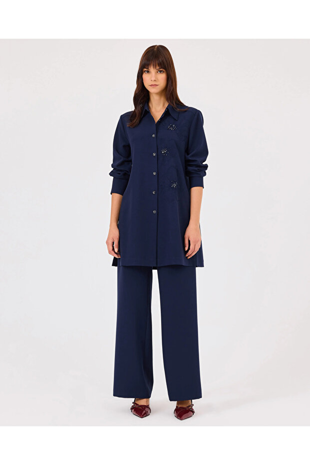 Geniş Paça Cepli Pantolon - 2