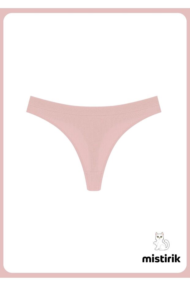 Paulo Model Esnek Ve Yumuşak Fitilli String Model Spor Külot Açık Pembe Renk - 1