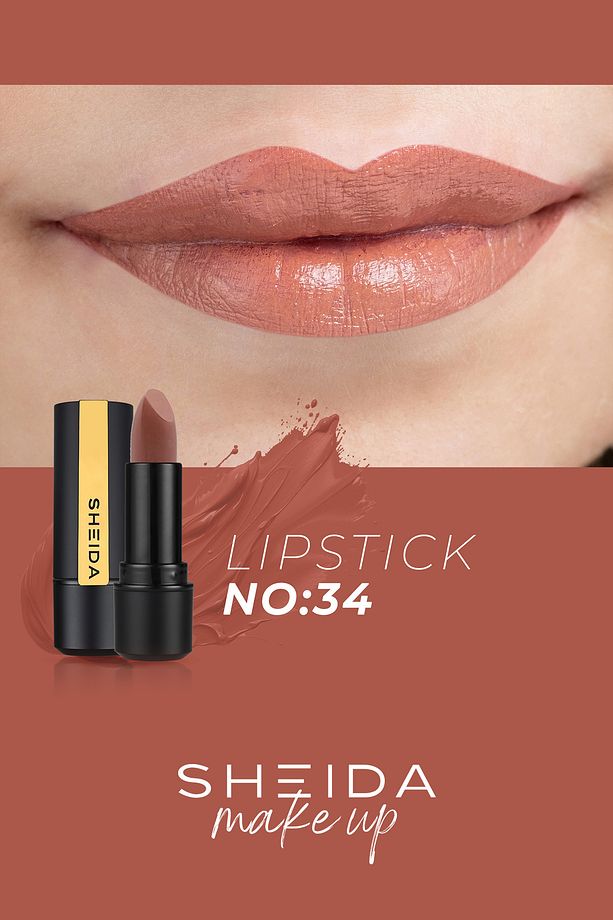 Uzun Süre Kalıcı E Ve C Vitamini Içeren Yeni Nesil Mat Ruj - Matte Lipstick No:34 - 1