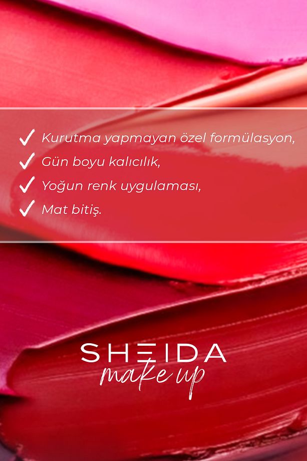 Uzun Süre Kalıcı E Ve C Vitamini Içeren Yeni Nesil Mat Ruj - Matte Lipstick No:34 - 4