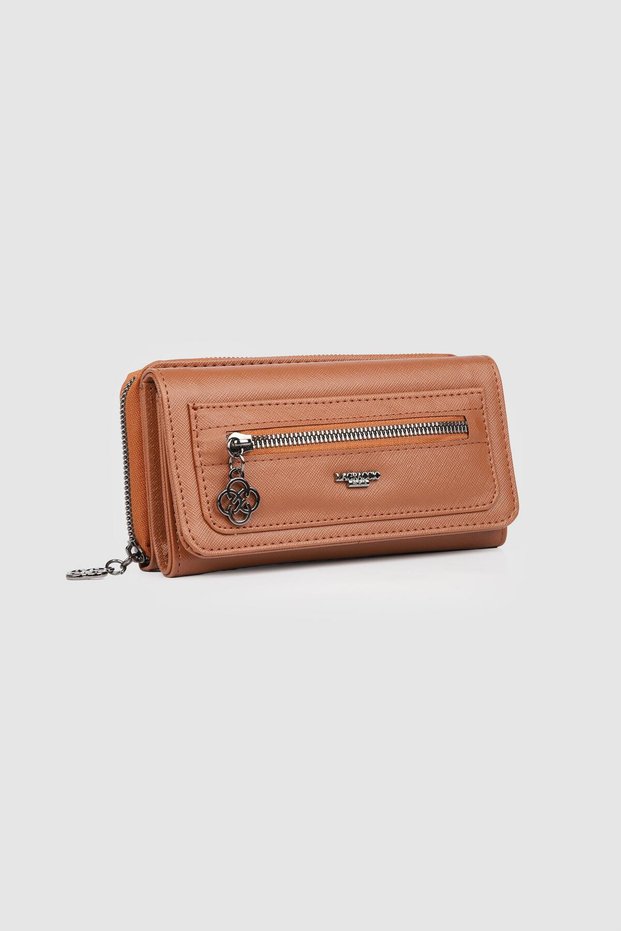 La'Graccio Paris Women's Kate Large Wallet Brown