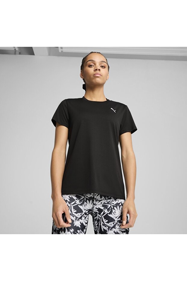 Tad Essentials Crew Kadın Siyah Yuvarlak Yaka Tişört - 1