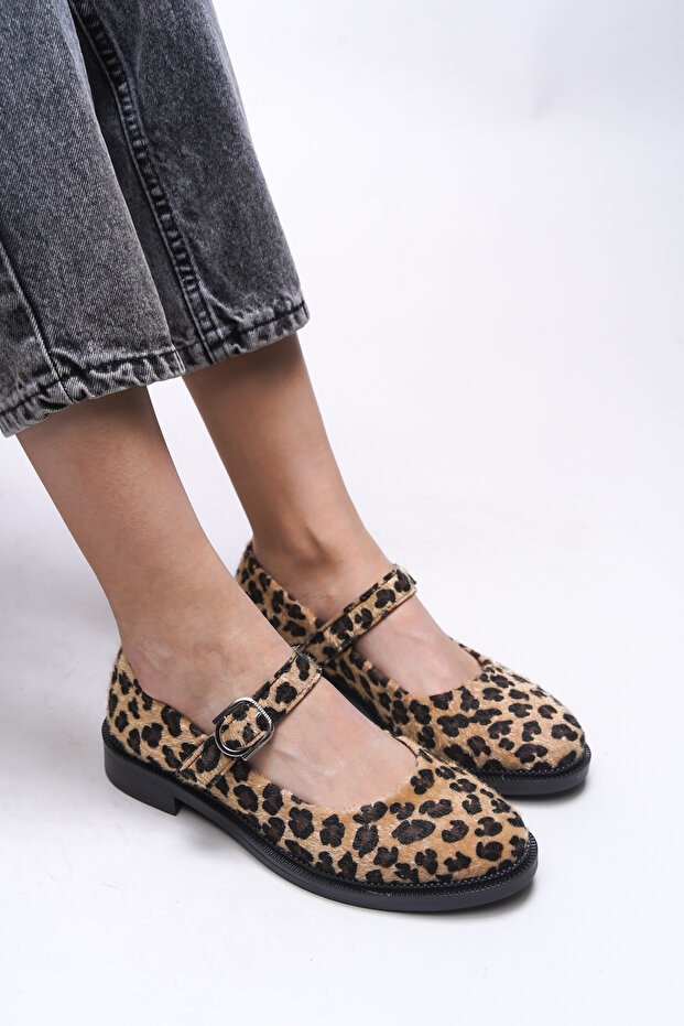 Saelheira Women's Ballerinas 0012250 Leopard Feather