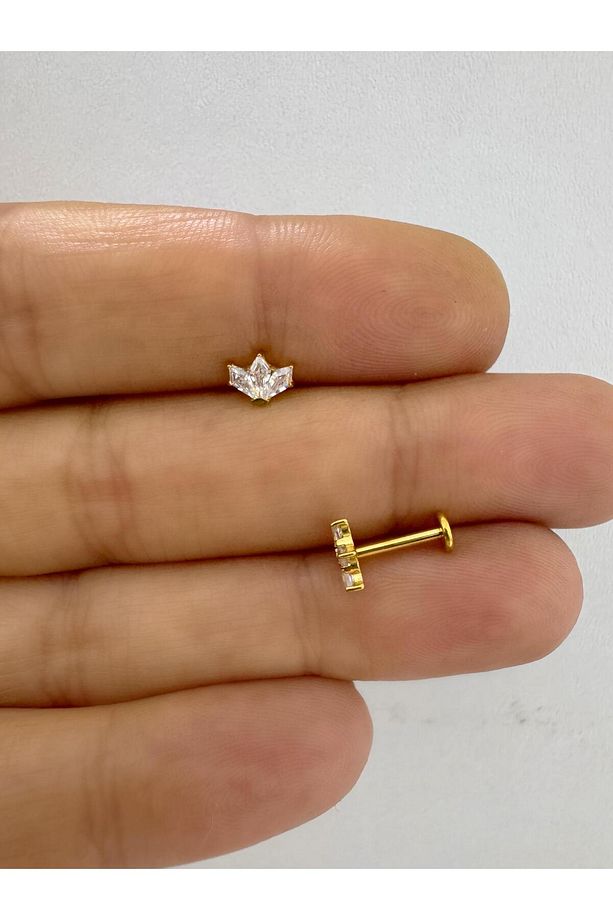1 adet G23 TİTANİUM ( titanyum) tragus helix kıkırdak lobe conch uyumlu piercing - 1
