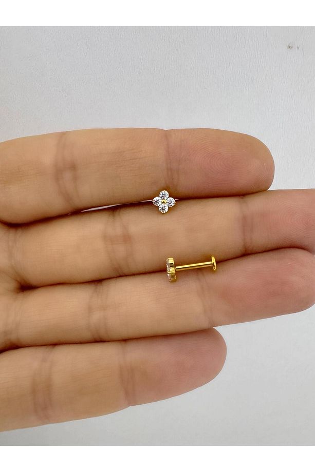 1 adet G23 TİTANİUM ( titanyum) tragus helix kıkırdak lobe conch uyumlu piercing - 2