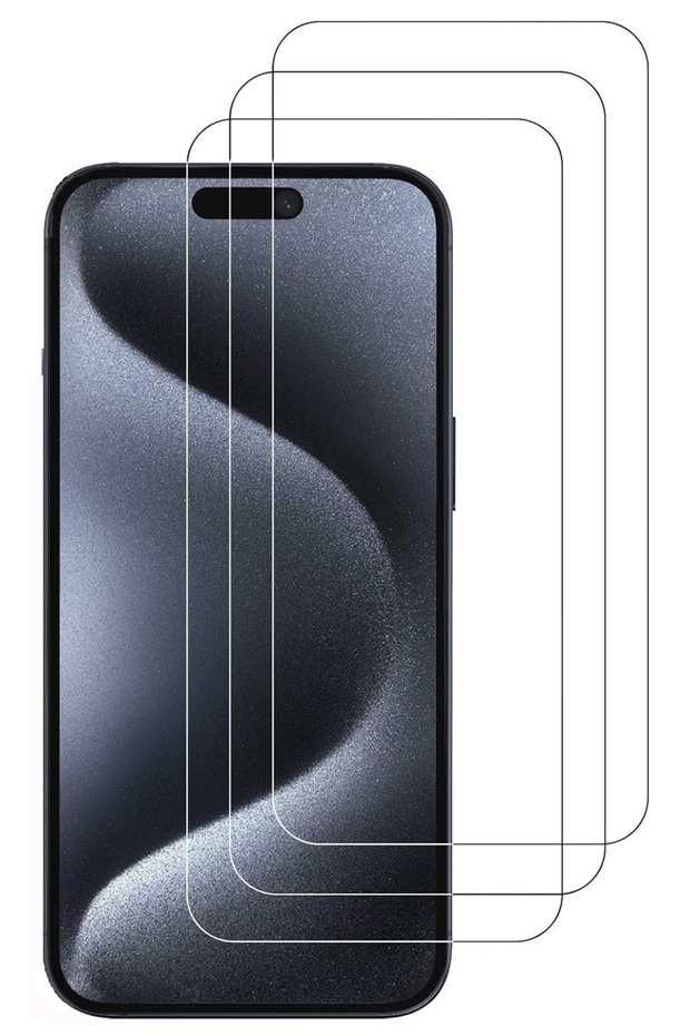 3 عبوات من واقي الشاشة الزجاجي المقوى المتوافق مع هاتف Iphone 15 Pro Max، زجاج غير قابل للكسر (3 عبوات)