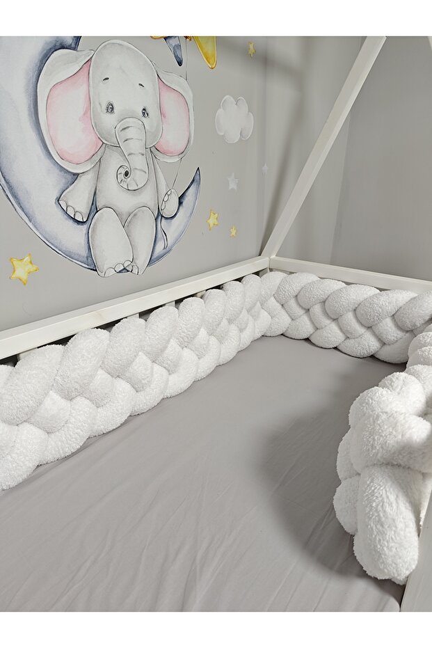 360 cm 4-Piece Knitted Protection Model New Generation Plush Fabric (for 60X120 / 70X110 Crib)