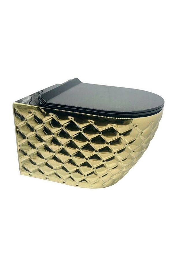 Yedi Yapı Gold Siyah Kapak Asma Klozet - 1