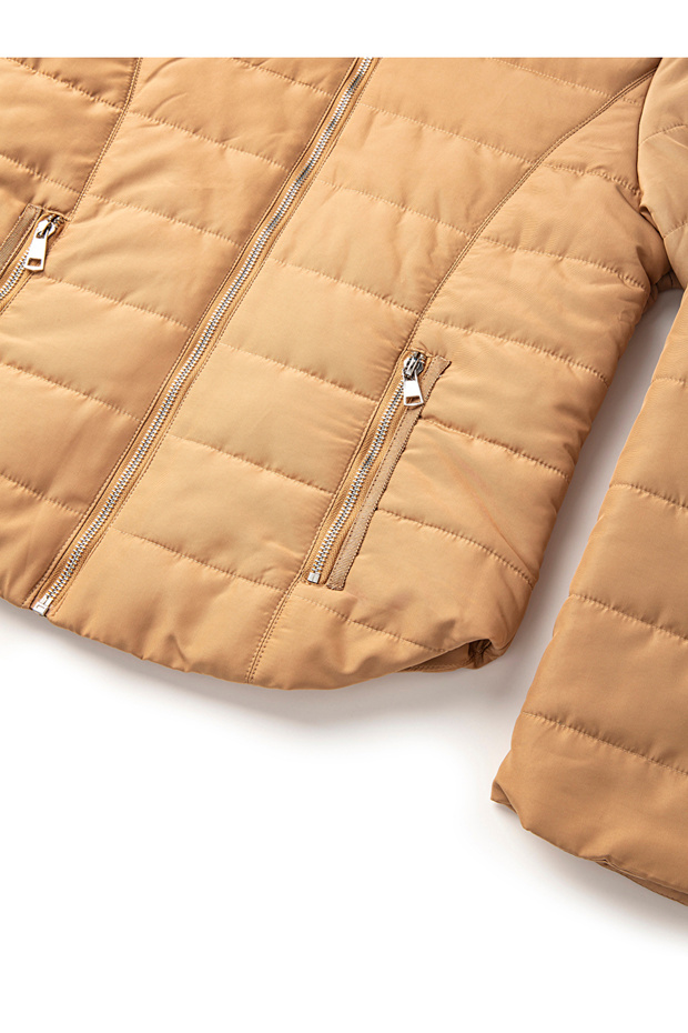 Suni kürklü kapitone mont - 4