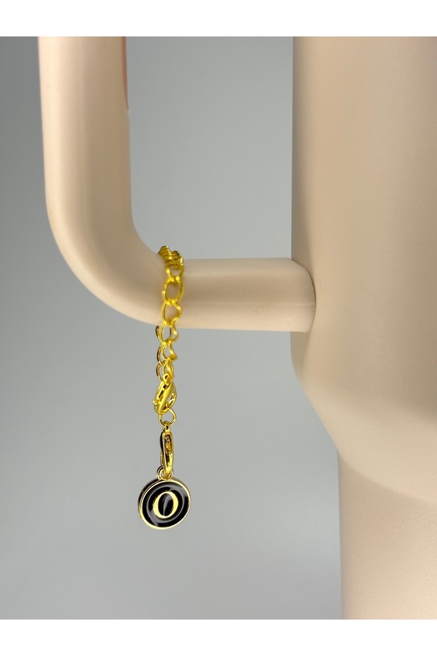 O Letter Black Thermos Compatible Accessory/O Letter Thermos Charm/Letter Thermos Ornament