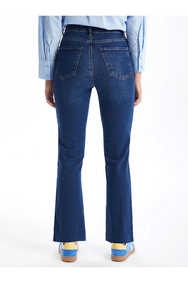 LCW Jeans İndigo Mars Flare Kadın Jean Pantolon - 4