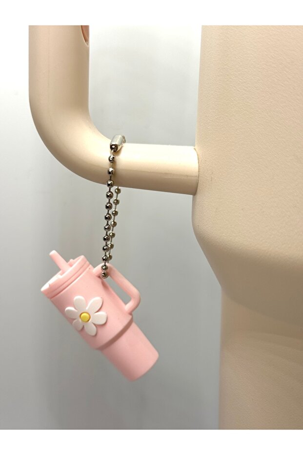 Pink Floral Thermos Accessory/ Thermos Charm/Thermos Ornament