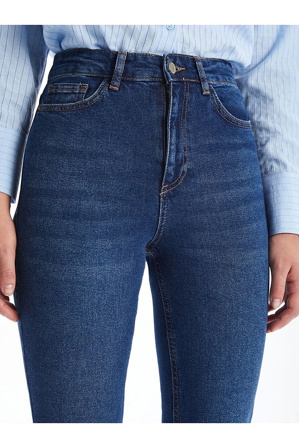 LCW Jeans İndigo Mars Flare Kadın Jean Pantolon - 3