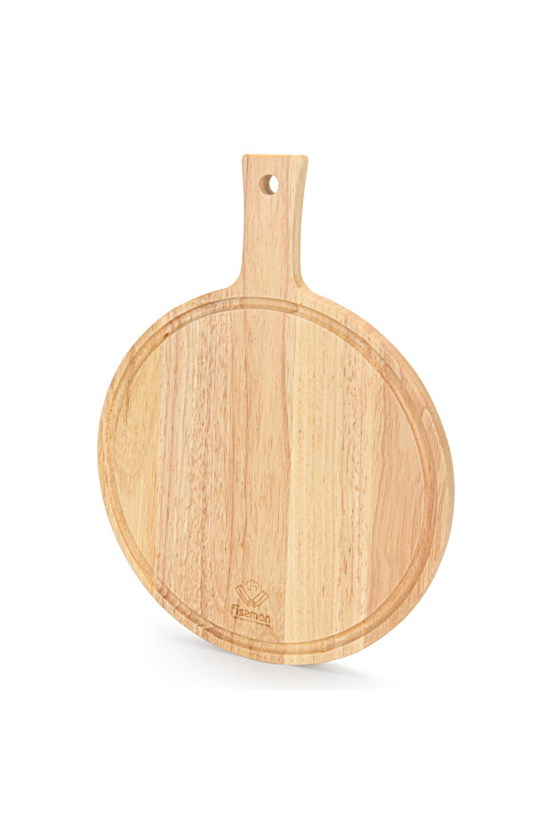Cutting Board Rubber Wood with Handle 40cm
