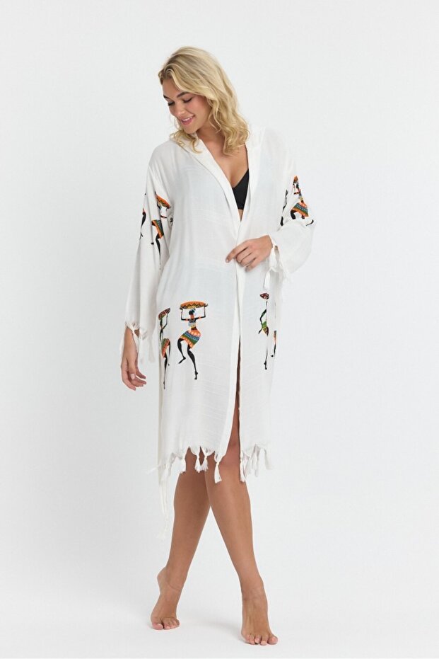 Kiana Bamboo Women's Bathrobe Beach Dress Patterned