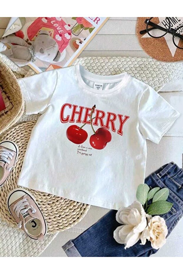 Children's Various Mixed Mix Printed Crew Neck Cotton T-Shirt