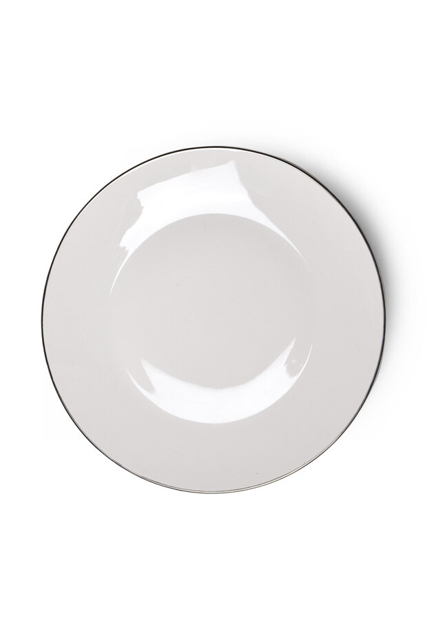 Plate Aleksa Series 27cm Color White (Porcelain)