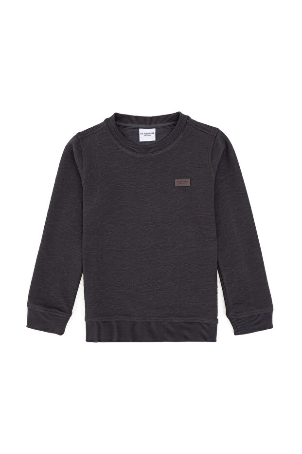Boy's Anthracite Crew Neck Sweatshirt 50290642 -Vr006
