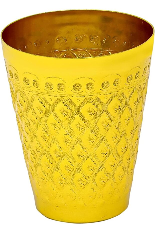 Aluminum Drinking Glasses, Coffee/Tea/Beer Cups, Gold for Home & Outdoor (9x11cm)