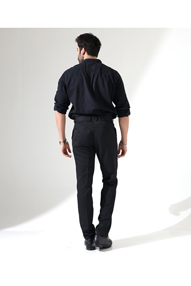 بنطال رجالي مريح بدون نمط - 8