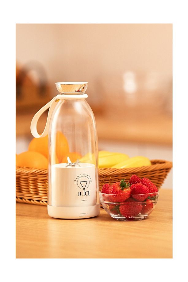 Smoothie Blender Taşınabilir Şarjlı Kişisel Mini Meyve Karıştırıcı 500 ml - 1