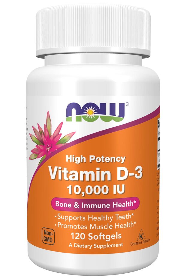 Supplements, Vitamin D-3 10,000 IU, Highest Potency, Structural Support*, 120 Softgels