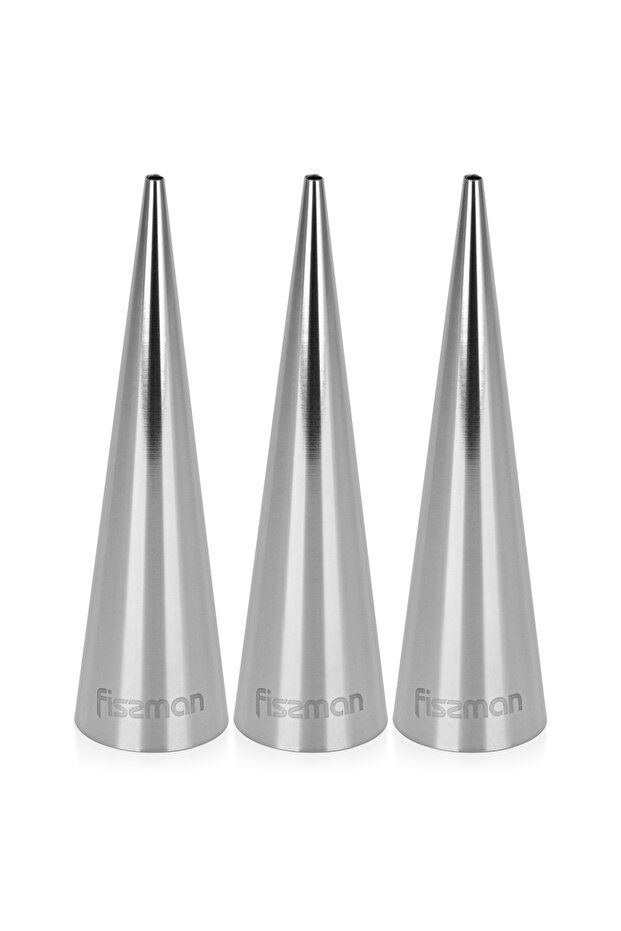 Set Of 3 Pcs Cream Nozzle Tip (Stainless Steel)